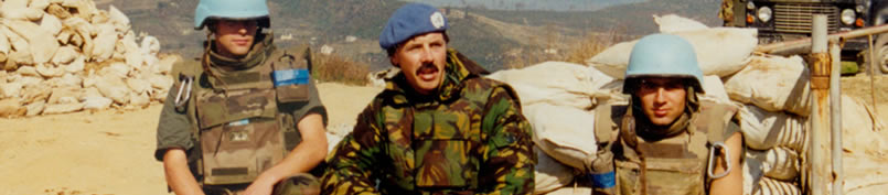 David Rowlands with UN troops