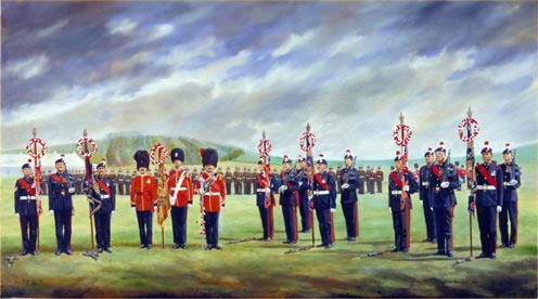 The Colours of the 1st and 3rd Battalions, Royal Regiment of Fusiliers