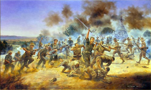 Lieutenant George Cairns VC at the Battle of Pagoda Hill, Burma