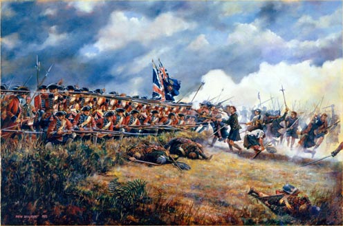 The King's Regiment and the Atholl Brigade at the Battle of Culloden